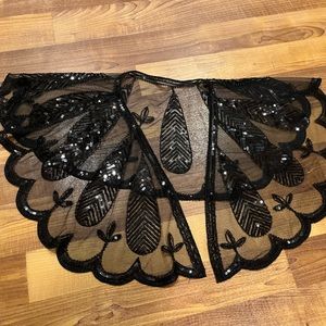 Unique Vintage Sequined 1920s Shawl